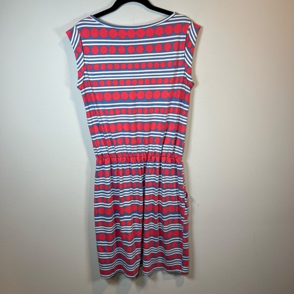 Boden Blackberry Day Striped Polkadot Dress Jersey Sleeveless Mini Women's Sz 8R - Picture 11 of 11
